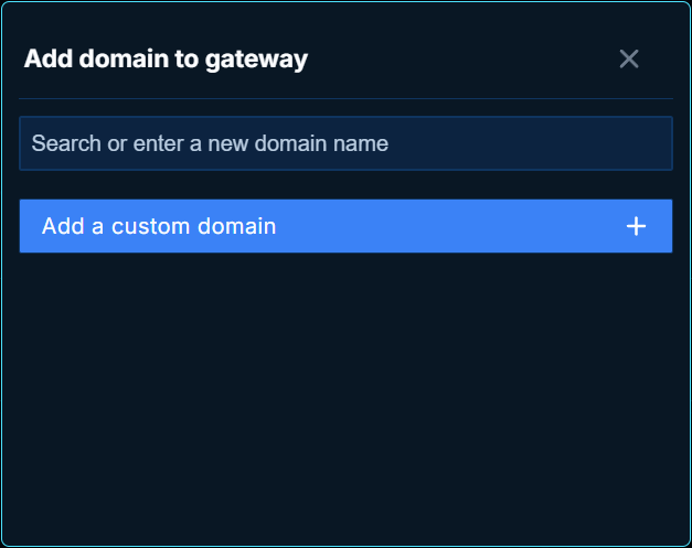 Add Domain to Gateway